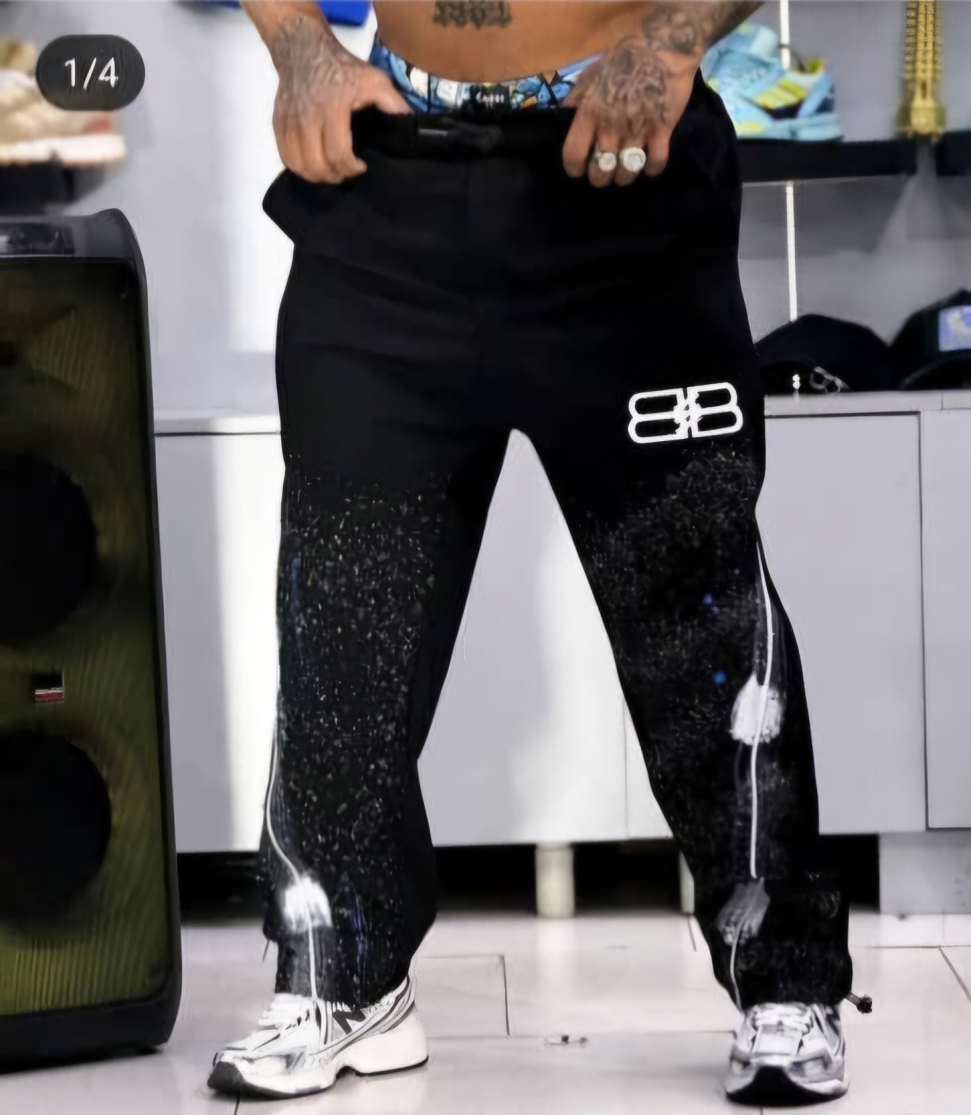 شلوار جاگر دمپاساده مدل کهکشانی اسپرت جنس دورس 2نخ گرم